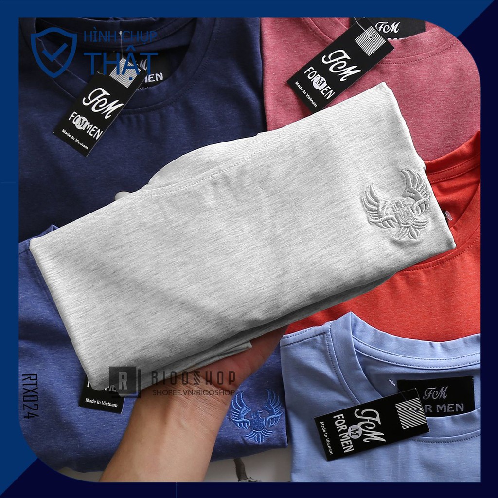 Áo thun nam ngắn tay trơn cao cấp chuẩn shop eagle RTX024av - áo phông nam cotton Riooshop | BigBuy360 - bigbuy360.vn