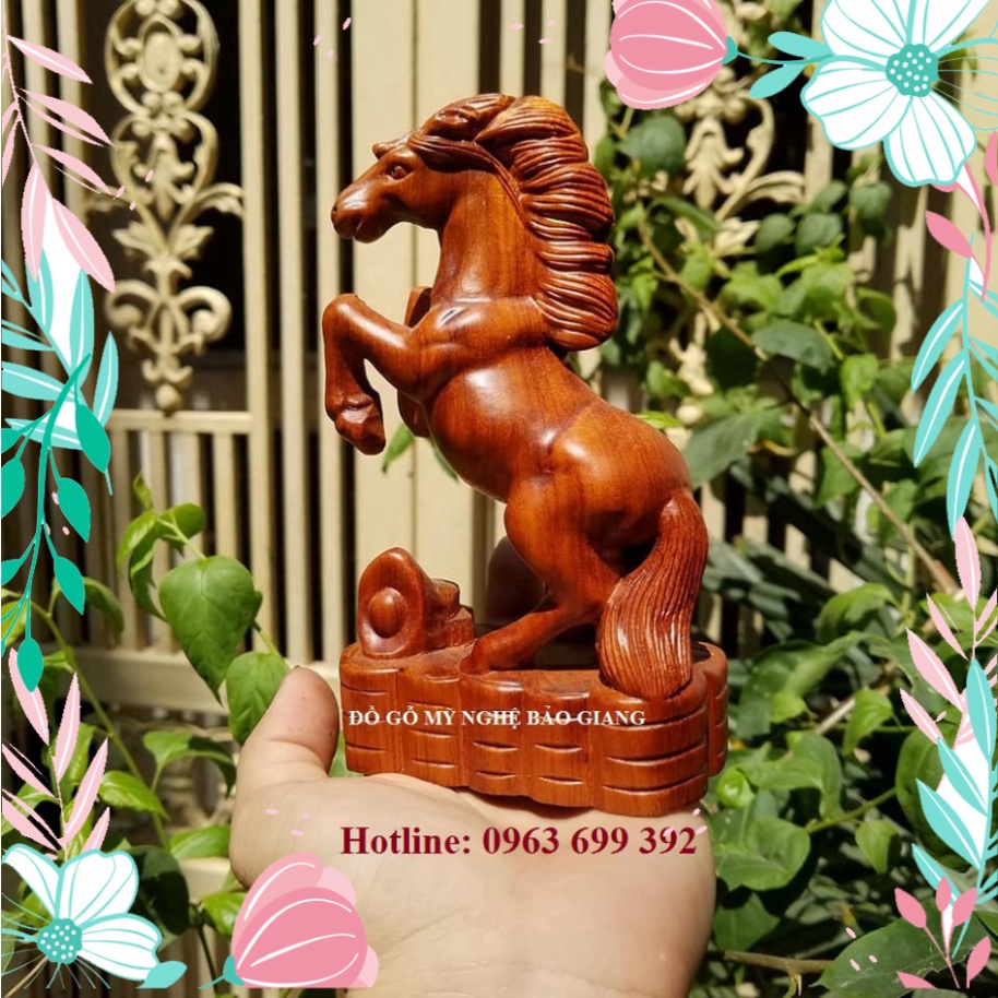[GIARE] Tượng con ngựa gỗ hương 15 cm