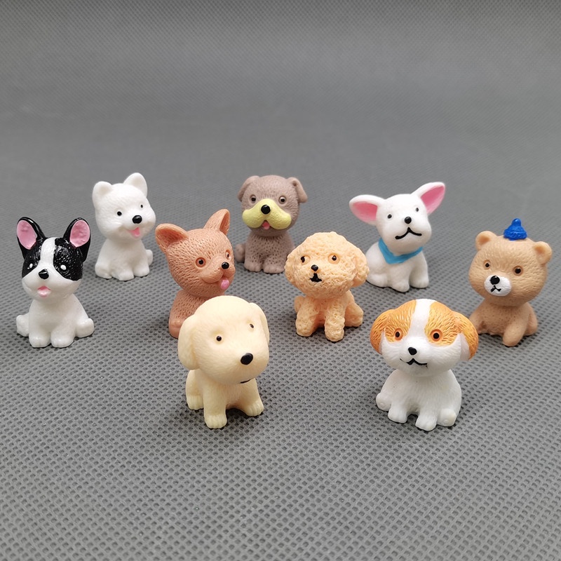 Mô Hình Chú Chó Bomei Teddy mini Bằng resin Dễ Thương
