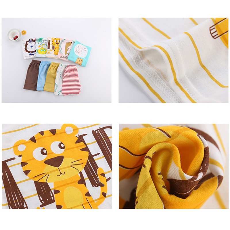 Set Đồ 2 Món Gồm Áo Thun Sát Nách In Họa Tiết Hoạt Hình + Quần Dễ Thương Cho Bé 0-4 Tuổi