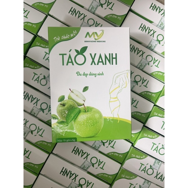 Trà táo xanh giảm cân dextox chính hãng 1 hộp 15 gói