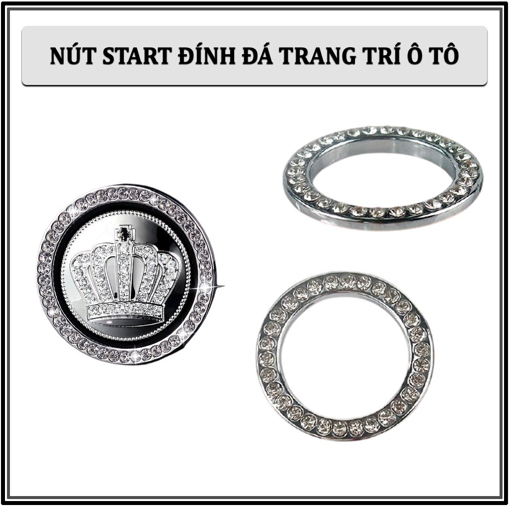 Nút Start Stop Ô Tô Đính Đá – Nút Trang Trí Khởi Dộng Xe Ô Tô