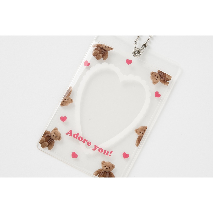 Toploader Decor ARTBOX Hàn Quốc Móc Khóa Bọc Card Đựng Ảnh Trang Trí Photocard Polaroid Hình Gấu Bear