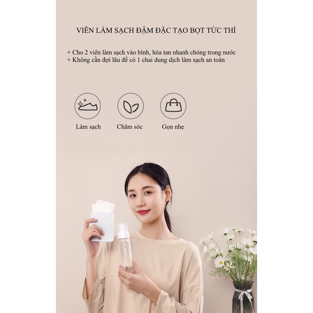 Bộ bàn chải vệ sinh giày đa năng, khăn lau tái sử dụng