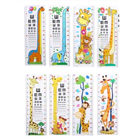 THƯỚC Decal DÁN TƯỜNG ĐO CHIỀU CAO CHO BÉ-HÌNH NGHỘ NGHĨNH ĐÁNG YÊU