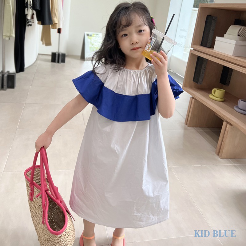 Đầm Công Chúa Tay Cánh Tiên Phối Ren Màu Sắc Ngọt Ngào Phong Cách Hàn Quốc Thời Trang Mùa Hè Cho Bé Gái