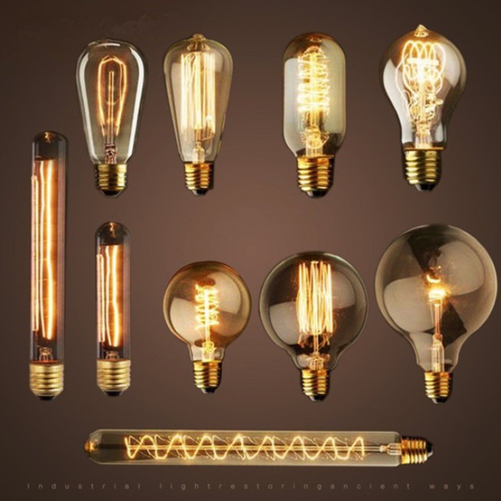 Bóng Đèn Thủy Tinh E27 40W Phong Cách Cổ Điển Dùng Trang Trí