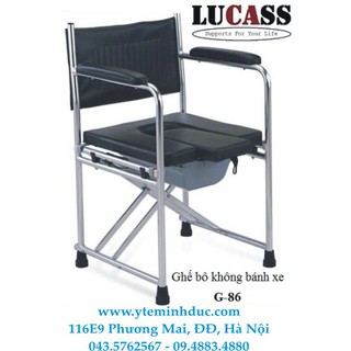Ghế Bô Vệ Sinh Người Già, Bà Bầu Mang Thai Có Đệm Gập Gọn Lucass G36