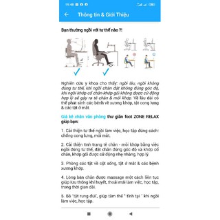Kê chân văn phòng thư giãn Foot Zone Relax