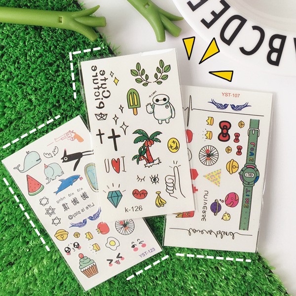 Hình xăm dán tattoo mini stickers cute dễ thương