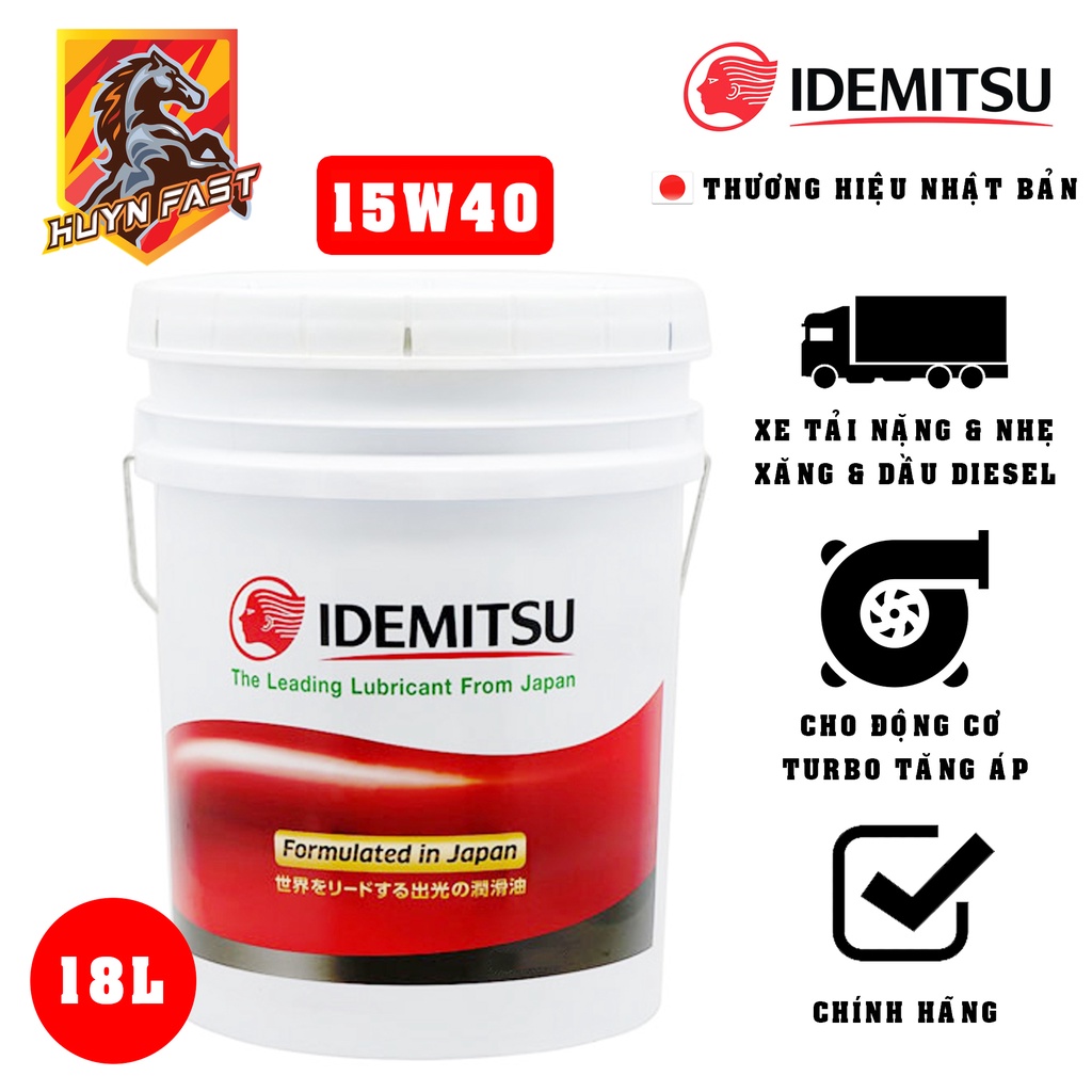 Dầu Nhớt Xe Tải IDEMITSU 15W40 Cao Cấp – XÔ 18L