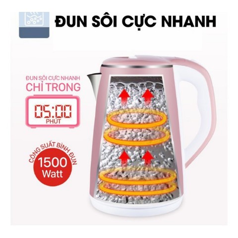 Ấm Siêu Tốc JipLai Thái Lan 2.5L Cao Cấp