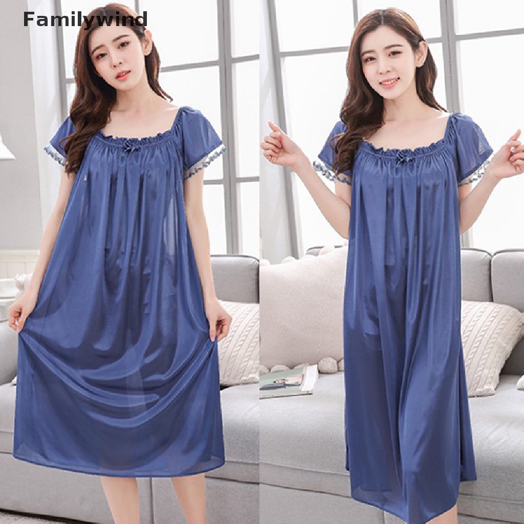 Đầm Ngủ Bằng Lụa Satin Plus Size Dành Cho Nữ