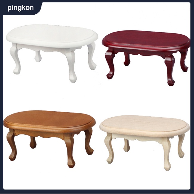 Mô Hình Bàn Trà Mini Bằng Gỗ Tdg 1:12 Phong Cách Châu Âu Cổ Điển Trang Trí Nhà Búp Bê