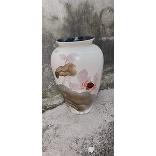 lọ hoa sơn mài khảm bạc