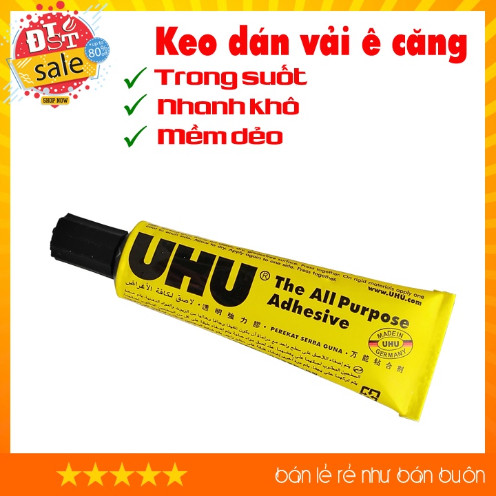 Keo dán vải ê căng trong suốt, nhanh khô, mềm dẻo (1 tuýp)