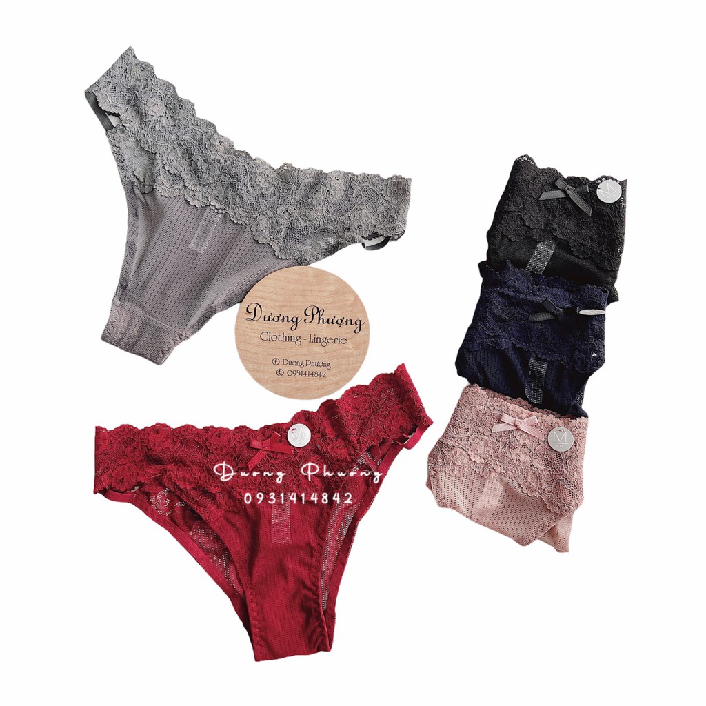 Quần lót nữ ren hoa đính nơ quyến rũ cho nữ - QL071 | BigBuy360 - bigbuy360.vn