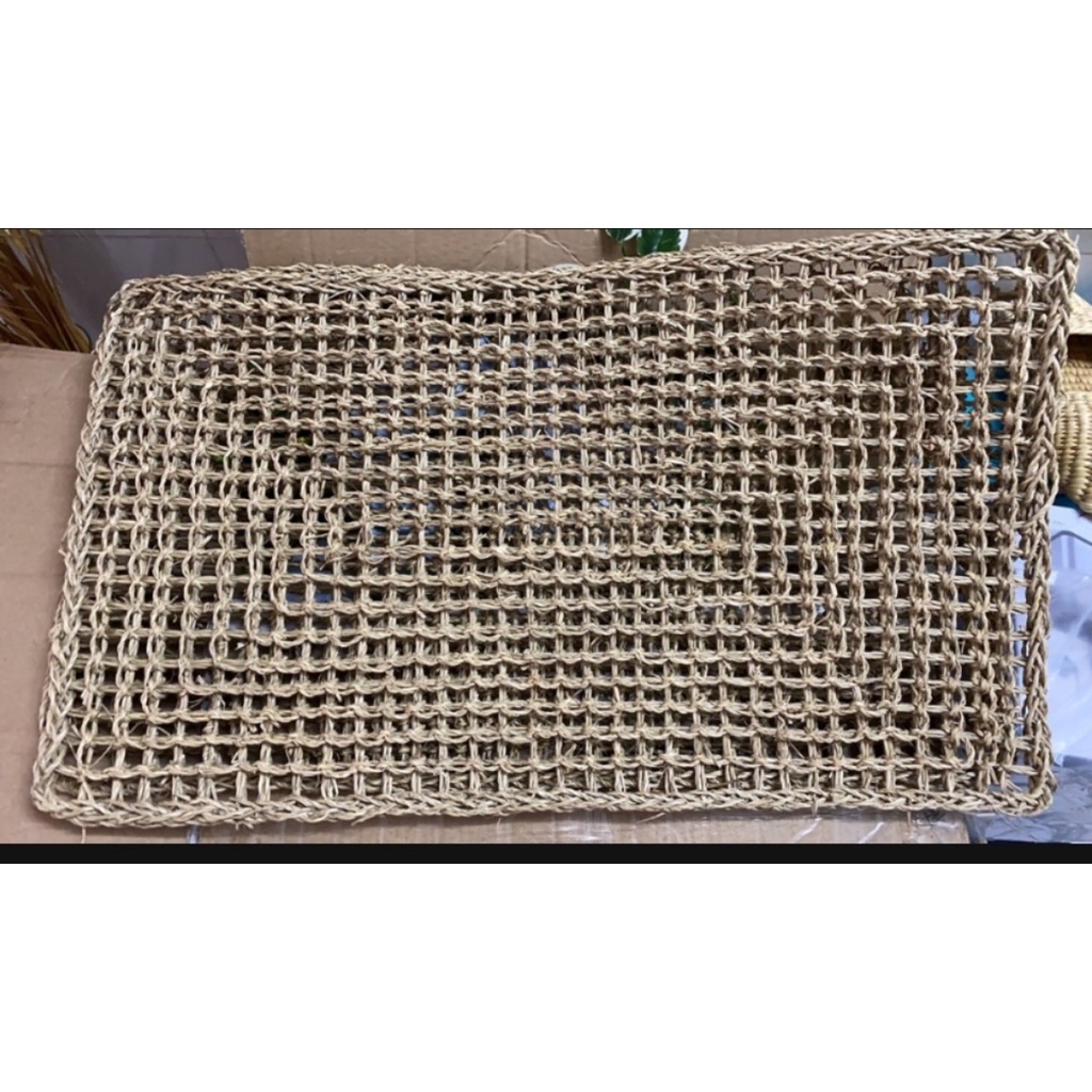 Thảm Cói Chùi Chân Trải Sàn Phòng Ngủ Phòng Khách Trang Trí Nhà Cửa Chụp Ảnh Cực Xinh - Cói_Decor_HN