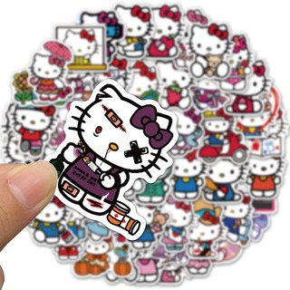 Bộ 50 miếng dán graffiti Hello Kitty độc đáo chống thấm nước