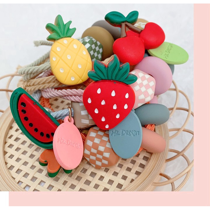 Thun Buộc Tóc Hình Trái Cây Xinh Xắn Dành Cho Nữ