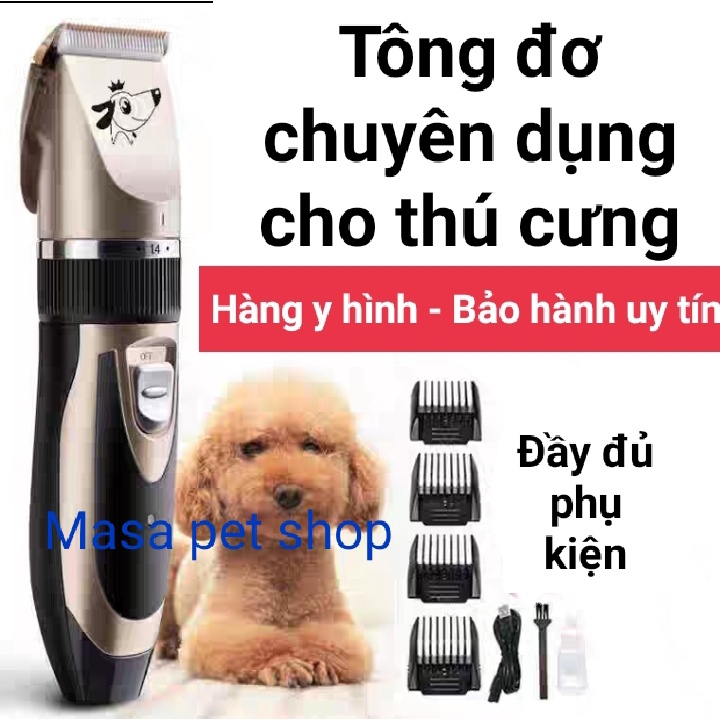 [Hoả tốc] Tông đơ cắt lông chó mèo - Full box phụ kiện, tông đơ tỉa lông thú cưng sạc điện tiết kiệm và tiện dụng