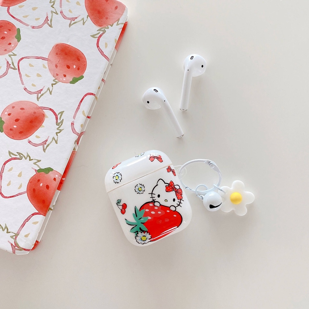 Vỏ Bảo Vệ Hộp Sạc Tai Nghe compatible AirPods3 / 3 Pro / 2Gen Hình Hello Kitty Xinh Xắn