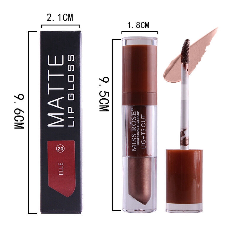 24 Color Liquid Waterproof Long-lasting Matte Lipstick Non-stick Cup Lip Gloss Makeup