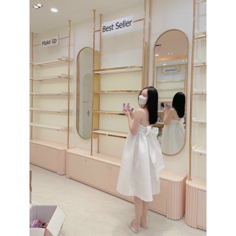 NEW | VÁY 2 DÂY BABYDOLL XỐP PHỒNG NƠ LƯNG