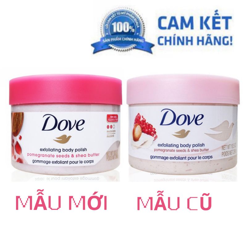 Kem tẩy tế bào chết DOVE Exfoliating Body Scrub bản Đức 298gr