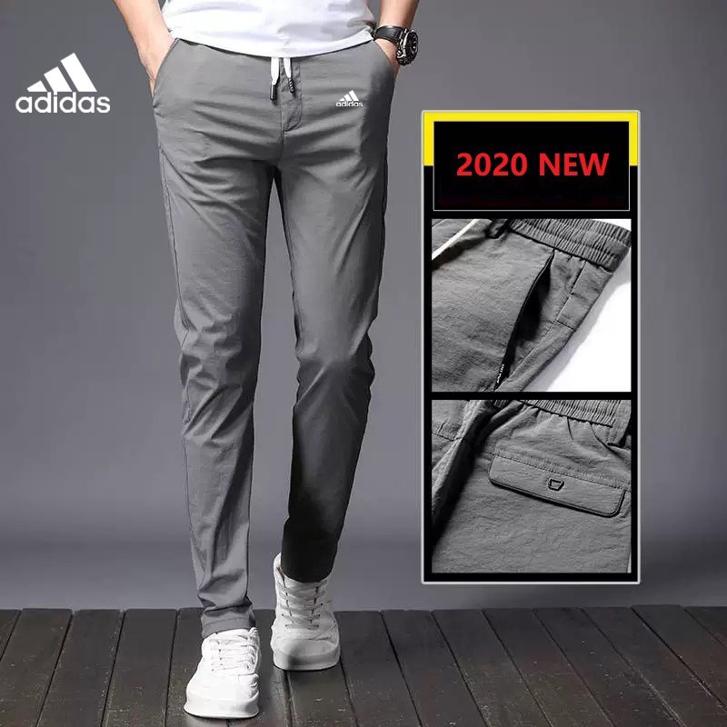 Quần dài thể thao Adidas vải cotton co giãn thời trang mùa hè size 28-38 cho nam