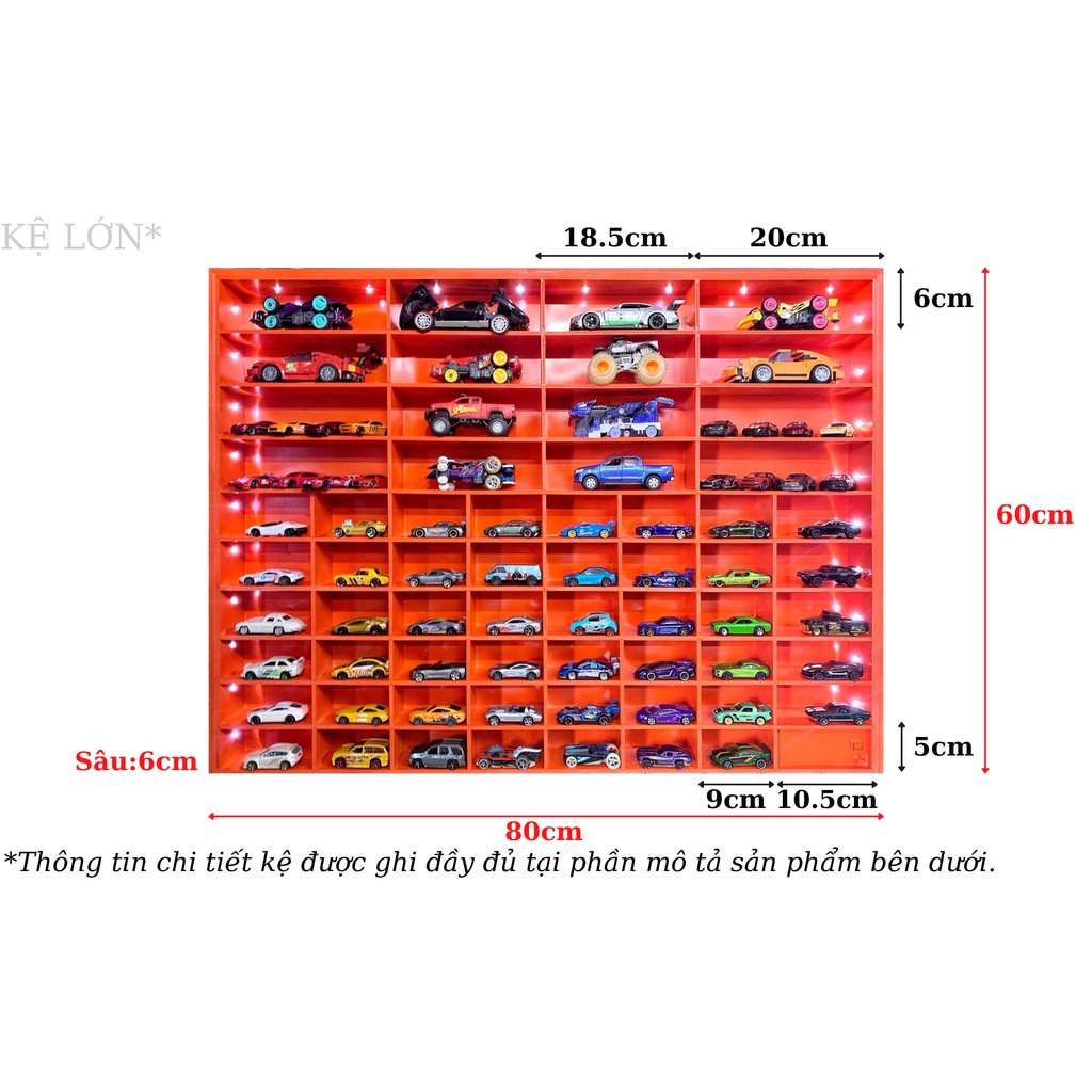 Kệ Trưng Xe Mô Hình Hotwheels, Tomica, Bearick 100% loại Lớn 🏎🏎🏎