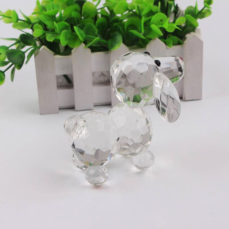 Dễ Thương Tượng Trang Trí Hình Chú Chó Bằng Thủy Tinh ☆Giày Ủ GiàY Sang TrọNg Cho Bé