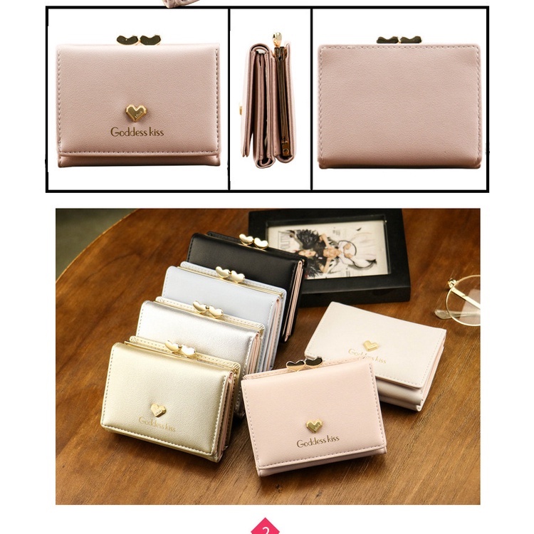 Ví nữ mini cầm tay GENZZZ họa tiết trái tim phong cách Hàn Quốc sang trọng V021