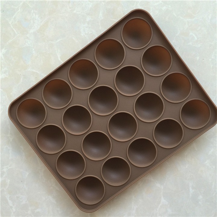 HCM - Khuôn silicon nửa tròn 20 ô 4cm đổ socola thạch rau câu bán cầu 20 viên