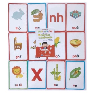 Flashcard Bộ 45 Thẻ Chữ Cái Và Chữ Ghép Tiếng Việt
