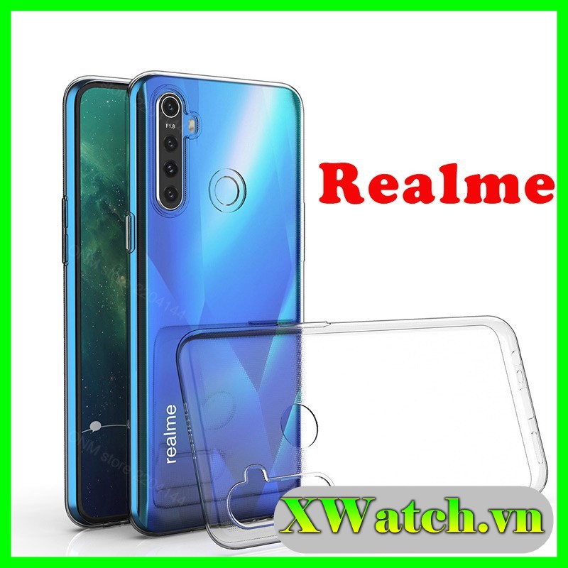 Ốp Silicon Realme 8 pro GT NEO Narzo 50i C11 Q3S Realme 9 pro C12 C35 C15 Realme 6 pro Realme X50 Realme C2 trong suốt