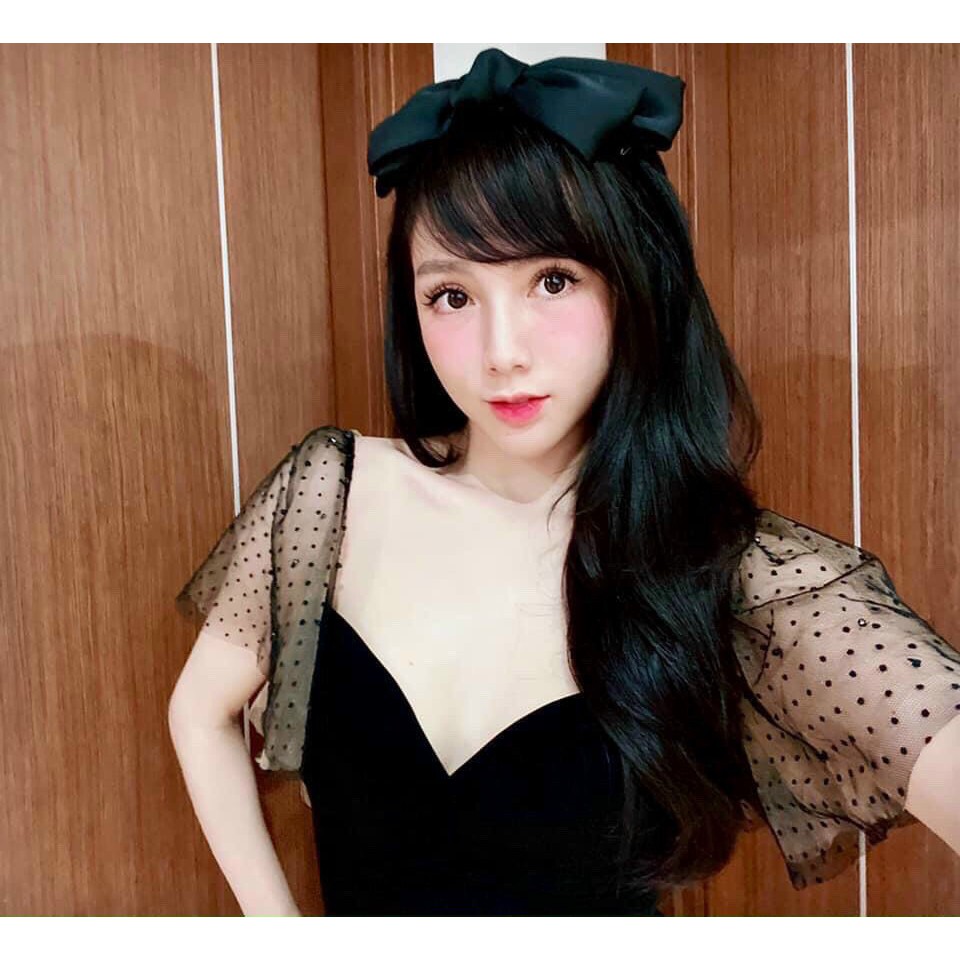 Bờm Cài Tóc Nơ Bản To Siêu Xinh