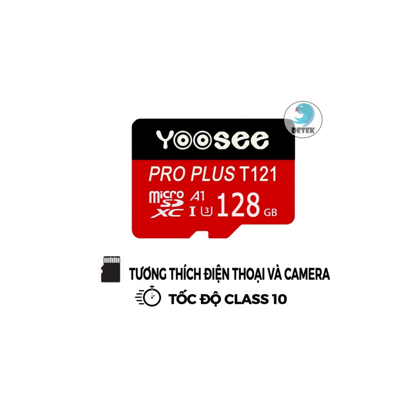 Thẻ nhớ Yoosee 128Gb U3 Class 10 tương thích mọi thiết bị