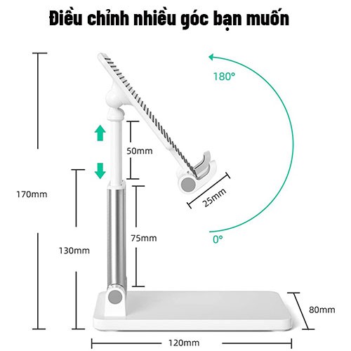 Giá đỡ điện thoại để bàn, giá đỡ điện thoại dễ dàng gấp gọn thông minh tiện lợi chất liệu nhựa cao cấp