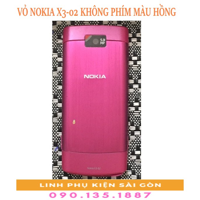 VỎ NOKIA X3-02 KHÔNG PHÍM MÀU HỒNG