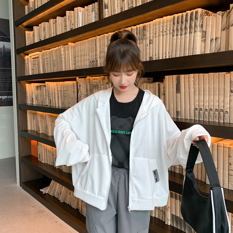 SUXI Áo Khoác Hoodie Phối Khóa Kéo Kiểu Hàn Quốc Thời Trang Thu Đông Cho Học Sinh