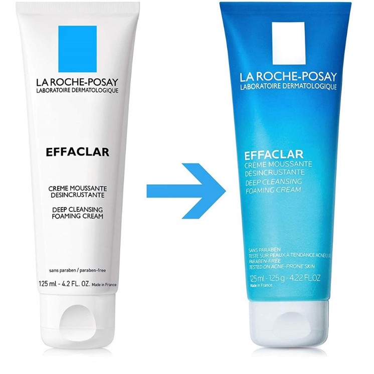 La Roche Posay Effaclar Deep Cleansing Foaming Cream 125mL - Sữa rửa mặt tạo bọt cho da dầu