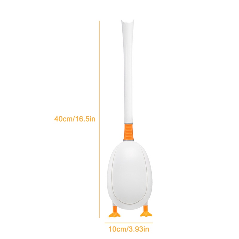 Bàn Chải Vệ Sinh Toilet Cán Dài Bằng Silicon Mềm Kèm Giá Đỡ Tiện Lợi