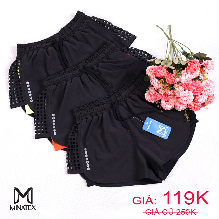 Quần đùi 2 lớp đi bơi đi biển, quần tập gym Minatex | BigBuy360 - bigbuy360.vn