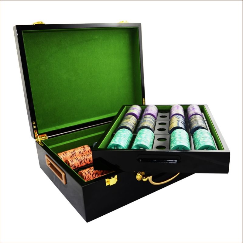 Vali gỗ đựng chip poker cao cấp