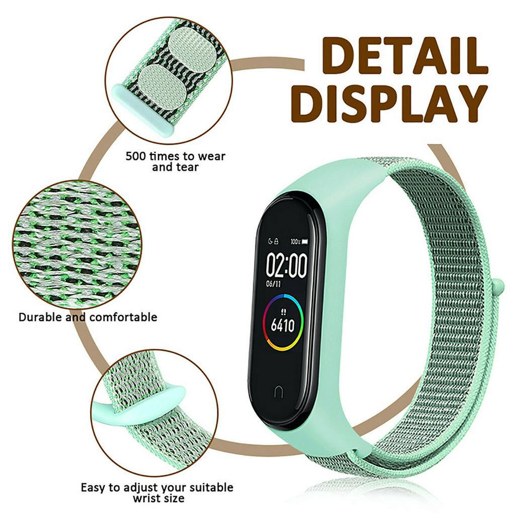 Dây Nylon Phụ Kiện Cao Cấp Dành Cho Đồng Hồ Thông Minh Xiaomi Mi Band 3 / 4 / Mi Band 3 / 4