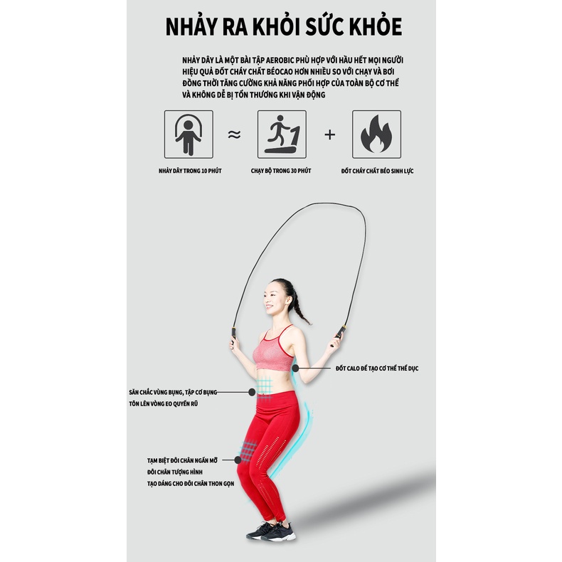 Dây Nhảy Thông Minh Có Chức Năng Đếm Số Tiện Dụng Dây dài miễn phí điều chỉnhcó dây / không có dâyYA501