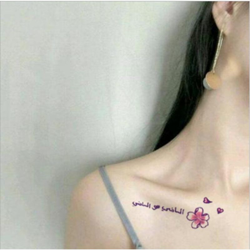 Hình xăm dán tattoo hoa b23.Xăm dán tatoo mini tạm thời, size &lt;10x6cm