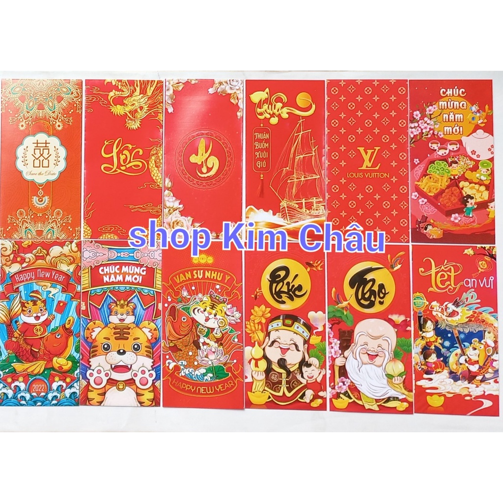 COMBO 100 Bao Lì Xì Trend 2023 nhiều mẫu Hàng Có Sẵn Phong Bao Lì Xì Cao Cấp