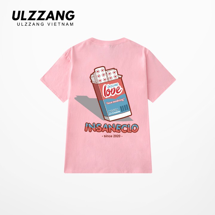 Áo thun tay lỡ ULZZANG cotton dáng unisex form rộng in hình thuốc tình yêu | BigBuy360 - bigbuy360.vn